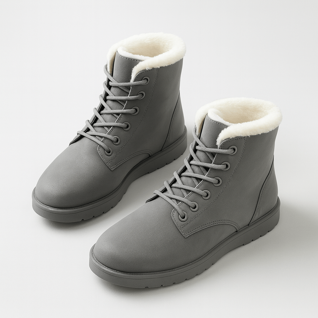 Fomari | Gefütterte Spitzenstiefeletten mit weichem Kunstfellfutter