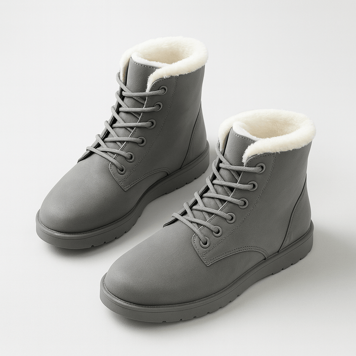 Fomari | Gefütterte Spitzenstiefeletten mit weichem Kunstfellfutter