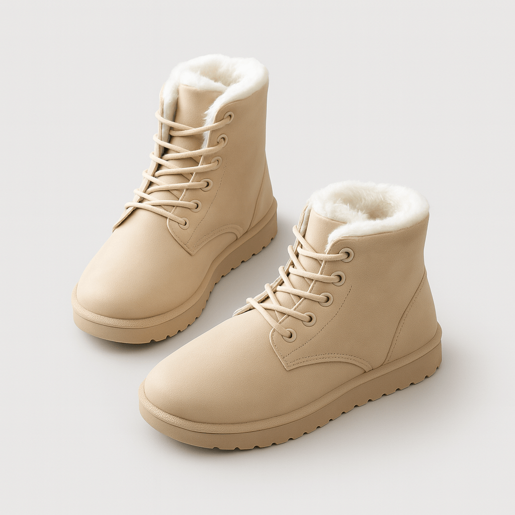 Fomari | Gefütterte Spitzenstiefeletten mit weichem Kunstfellfutter