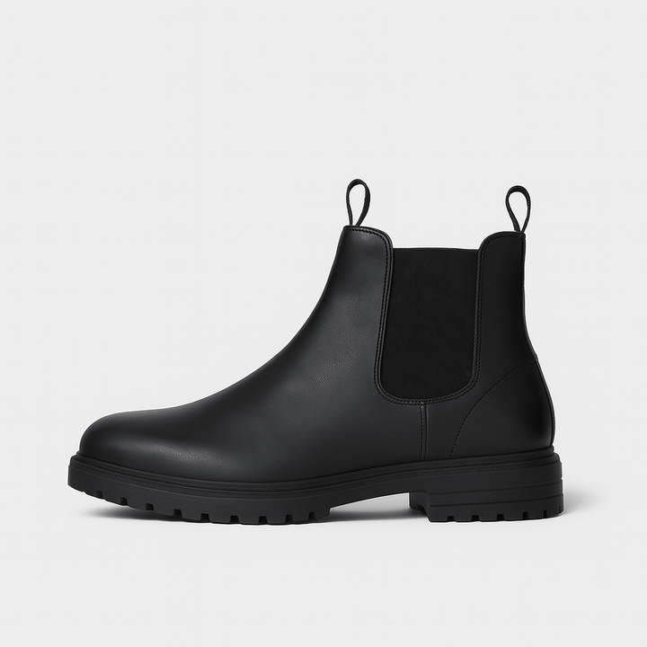 Fomari | Glattes PU-Leder Chelsea-Stiefel
