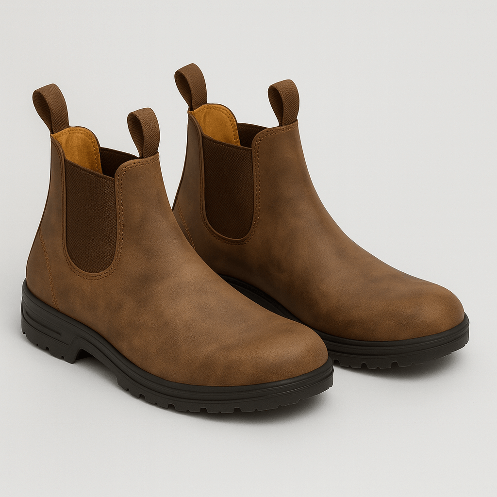 Fomari | Glattes PU-Leder Chelsea-Stiefel