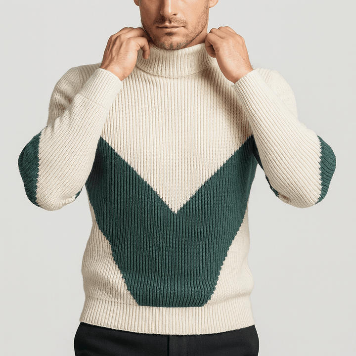 Fomari | Rippstruktur Rollkragenpullover aus warmer Wollmischung