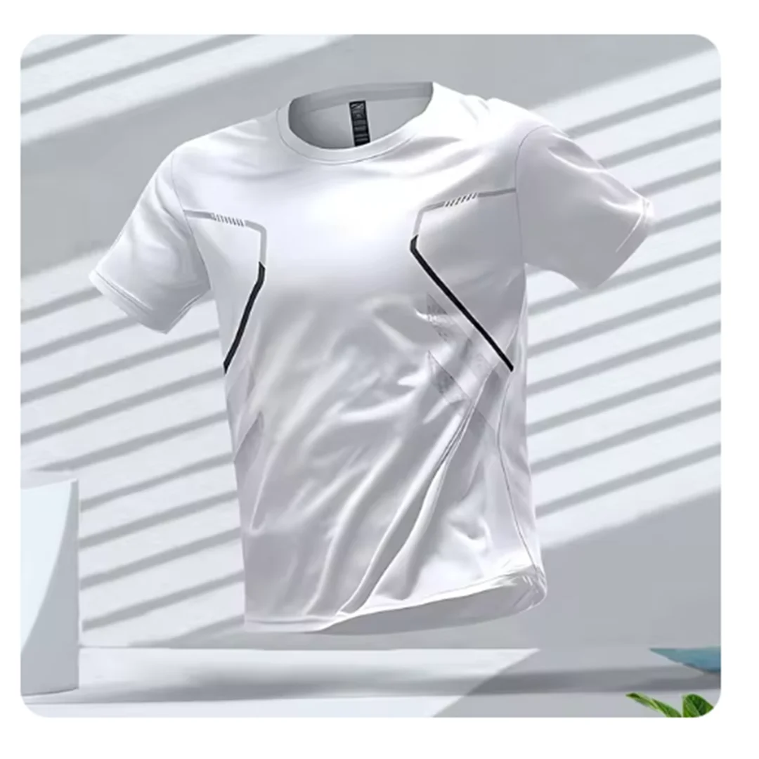 Modernes Herren Sport-T-Shirt, kurzarm. Atmungsaktives Design für anspruchsvolles Training & Freizeit. Ideal für Gym.