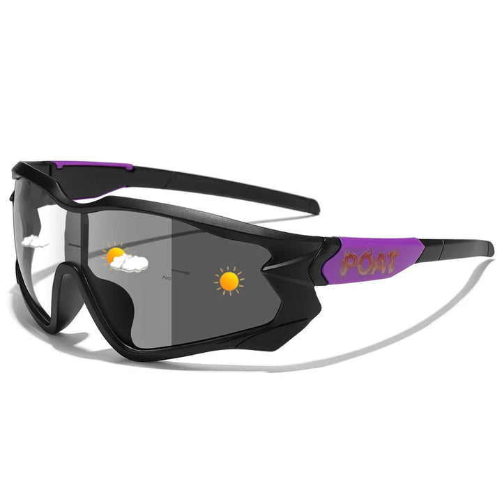 Sportsonnenbrille für Damen und Herren, selbsttönend, UV-Schutz, für Outdoor-Einsatz.