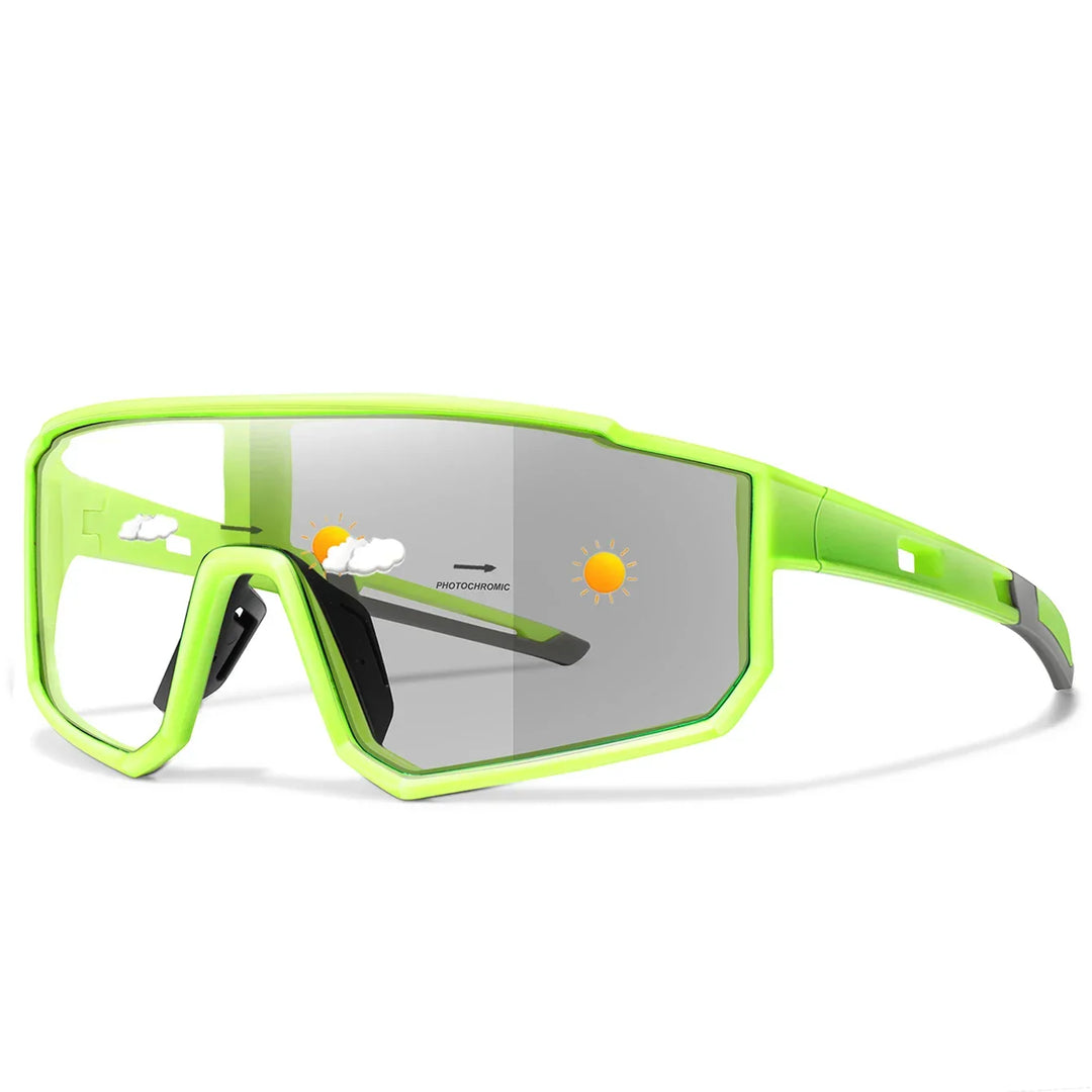 Perfekte selbsttönende Fahrradbrille, UV-Schutz, unisex, für jede Wetterbedingung beim Radfahren.