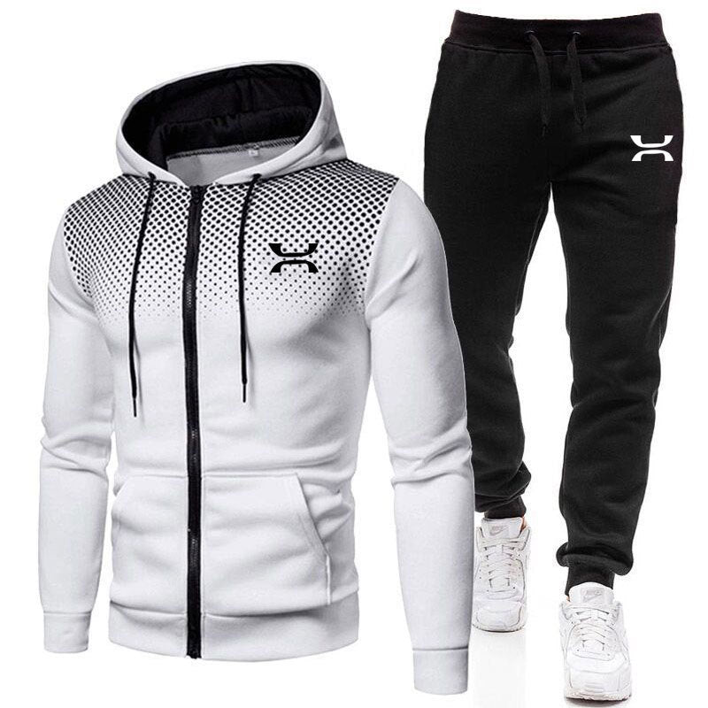 Stylischer Herren Hoodie und Jogginghose im Set. Moderner Sportanzug für Workout und entspannte Tage.