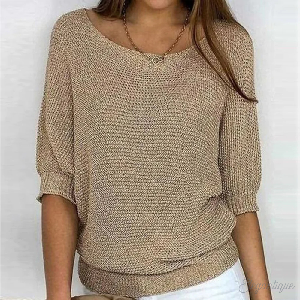 Damen elegantes Top für Eleganz & Komfort. Vielseitiges Oberteil für Frühling & Sommer, perfekt für Casual & Business.