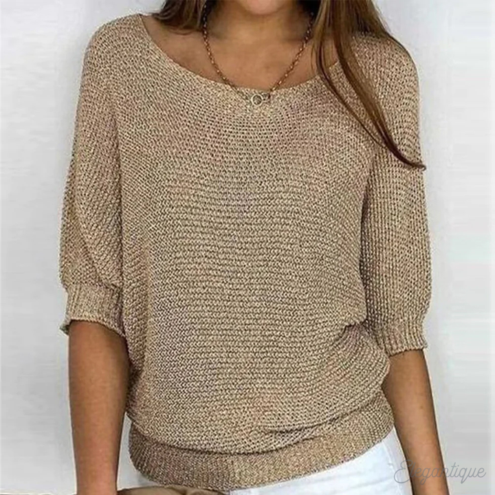 Damen elegantes Top für Eleganz & Komfort. Vielseitiges Oberteil für Frühling & Sommer, perfekt für Casual & Business.
