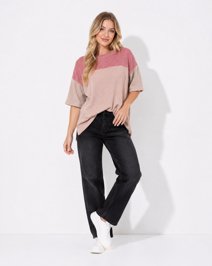 Lockeres Damen Kurzarmshirt, vielseitig kombinierbar für Freizeit und Sommer. Elegantes Oberteil.
