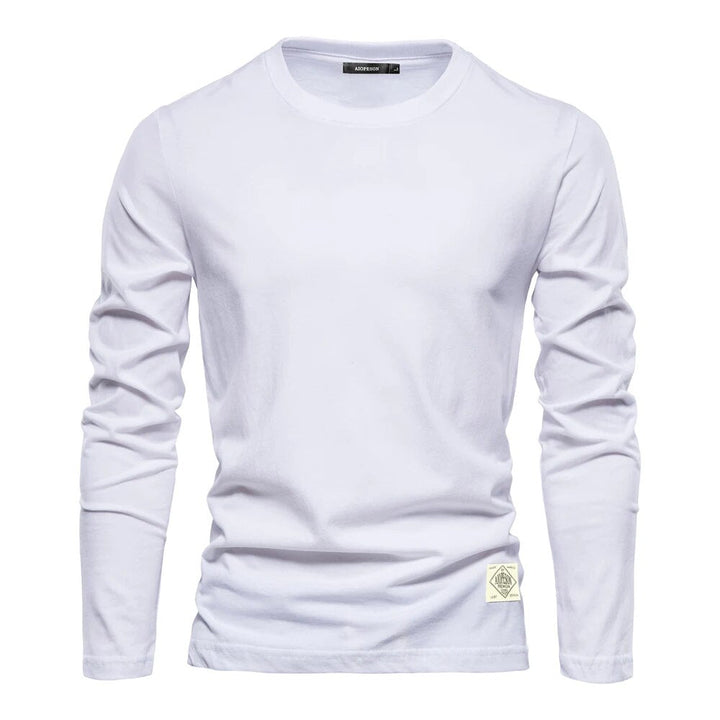 Herren Rundhals-Sweatshirt, ideal für cleane Layer-Looks, modern & bequem für Freizeit.