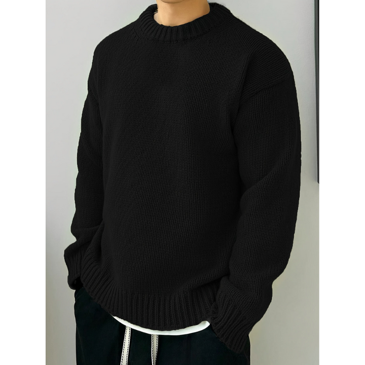 Bequemes Herren Rundhalspullover Langarm, perfekt für lässige Casual-Mode & Herrengarderobe.