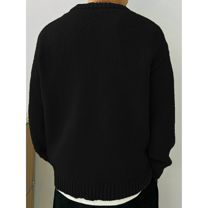 Stilvolles Herren Langarm-Sweatshirt Rundhals. Angenehmer Tragekomfort für kühle Tage.