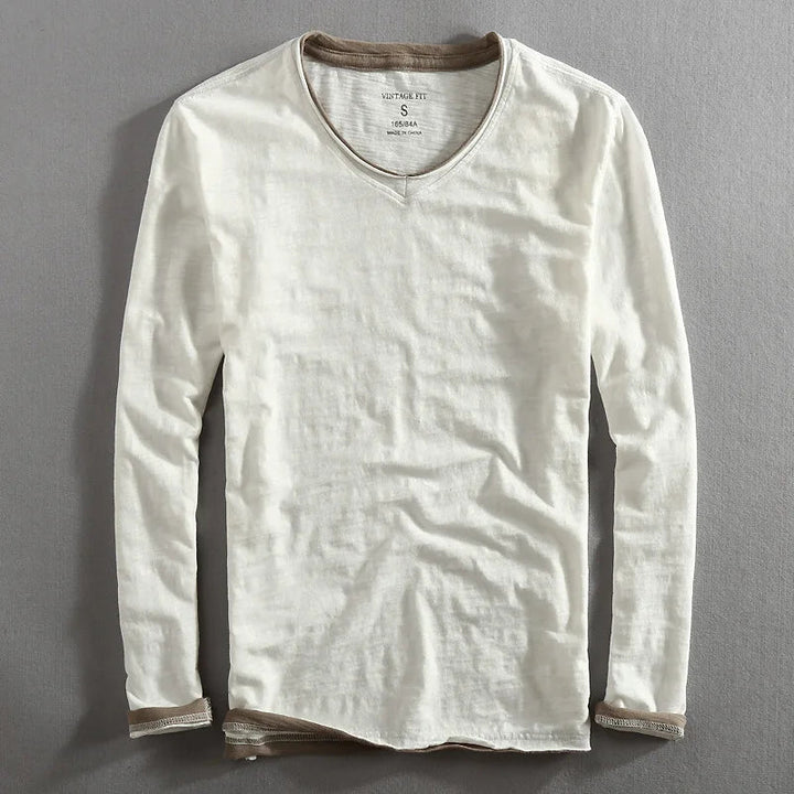 Herren Langarm-Pullover V-Ausschnitt, komfortables Oberteil für jeden Anlass. Zeitloser, eleganter Freizeitpullover Männermode.