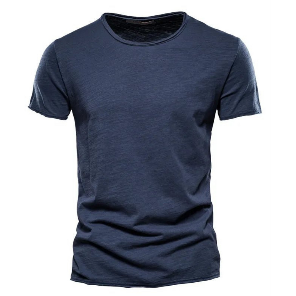 Bequemes Herren Rundhals T-Shirt, kurzarm, slim fit, hochwertig. Ideal für Stil & Komfort im Alltag.