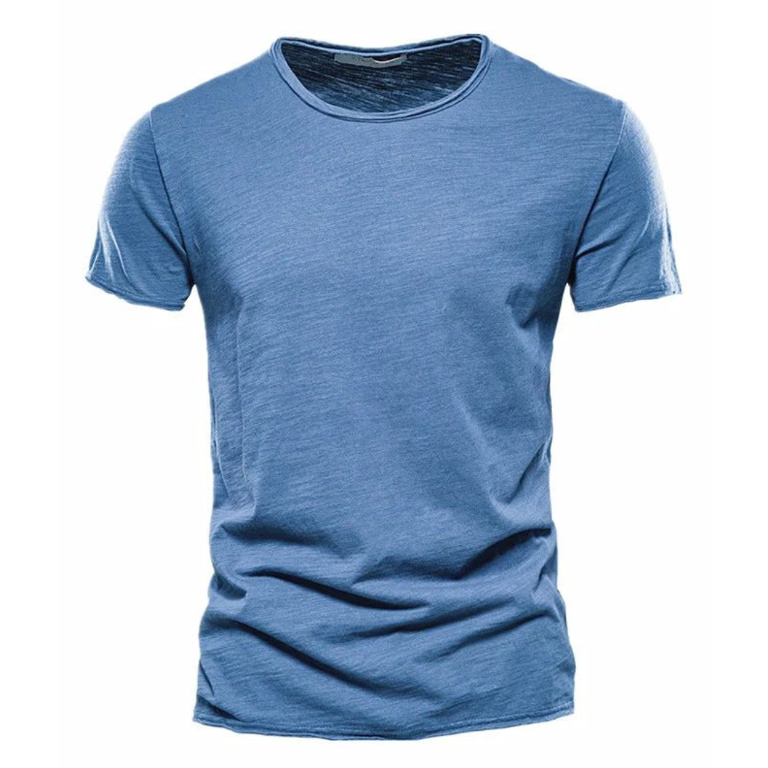 Klassisches Basic Herren Rundhals T-Shirt, kurzarm, slim fit. Perfekt für Freizeit & Alltag.