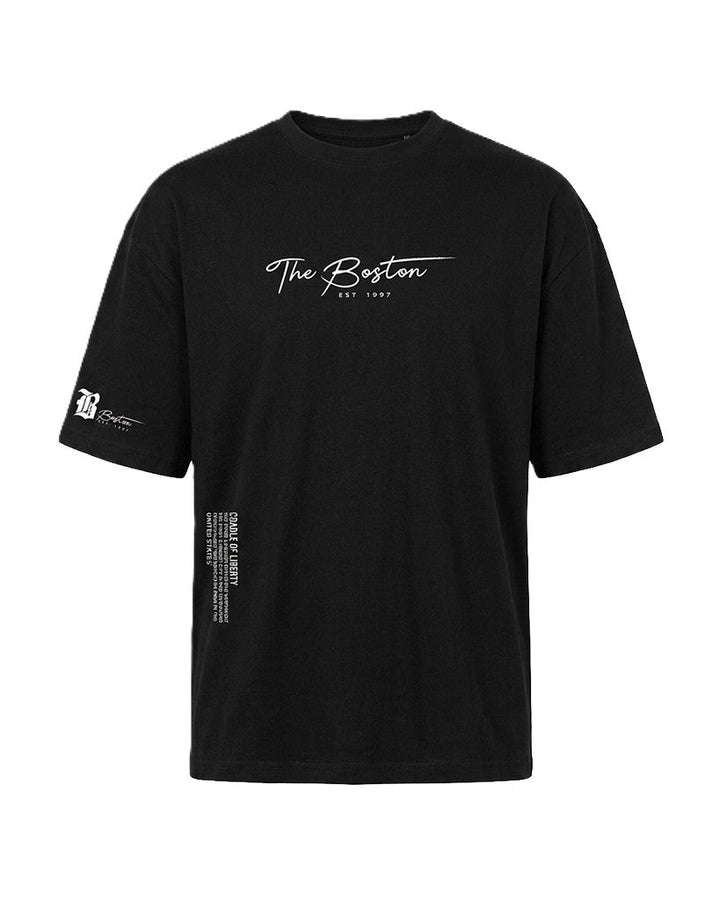 Lässiges Männer Kurzarm Shirt mit Rundhals und coolem Grafik Print.