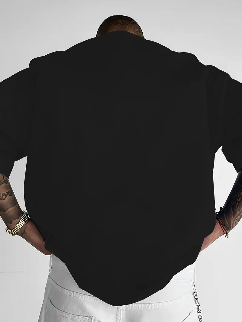 Statement Herren Shirt mit Streetwear-Print, Rundhals und Oversized-Passform.