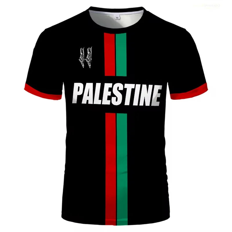 Vorderansicht des Herren Palästina Fußballtrikots, atmungsaktives Design für Training, Spiel & Casual Look.