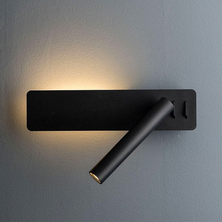 Moderne LED Leselampe als Wandleuchte für Schlafzimmer, dimmbar und schwenkbar.