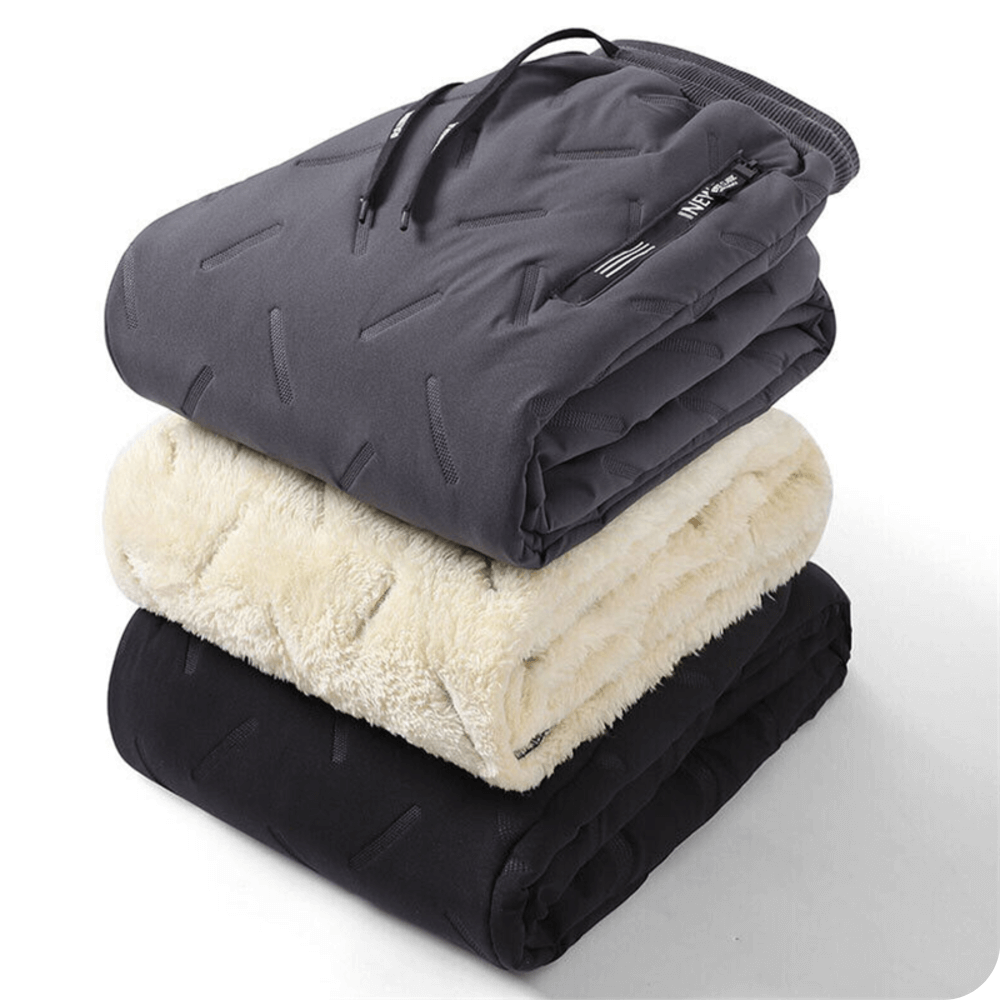 Graue Herren Thermohose, ideal für Sport & Outdoor im Winter, bequem & warm.