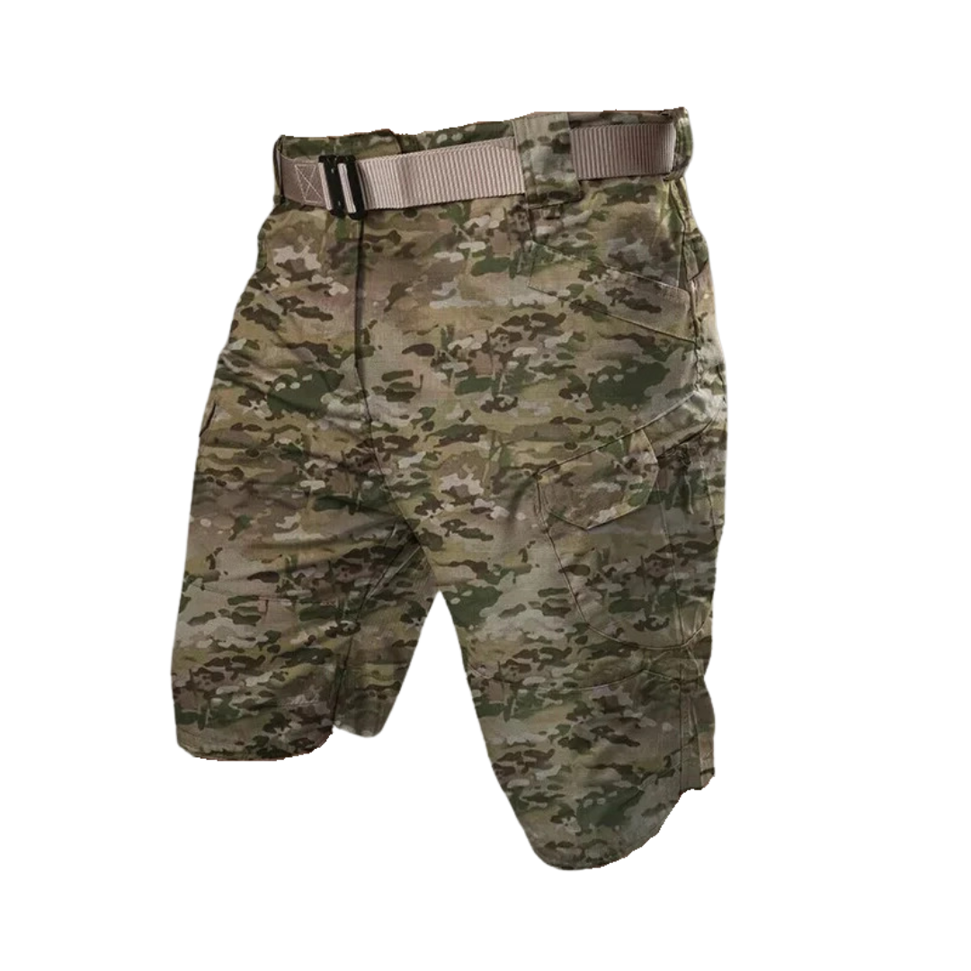 Stilvolle Herren Cargo Shorts. Vielseitig für Outdoor, Sport & Reise. Sichere Reißverschlusstaschen.