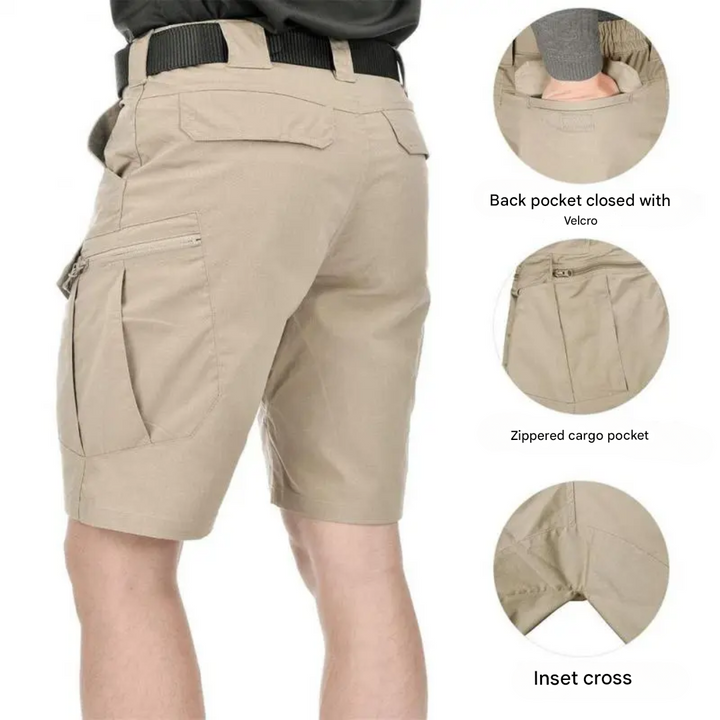 Herren Cargo Shorts in Bewegung. Optimaler Komfort & Bewegungsfreiheit für Sport & Wandern.