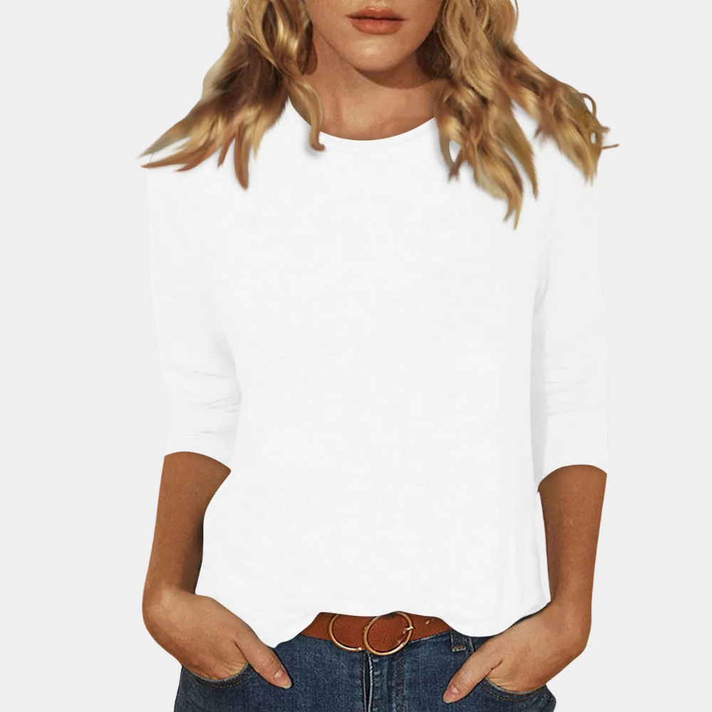 Komfortables Damen Dreiviertelarm-Shirt, Basic-Stil. Ideal für Casual, Alltag & Übergangszeit. Bequemes Oberteil.
