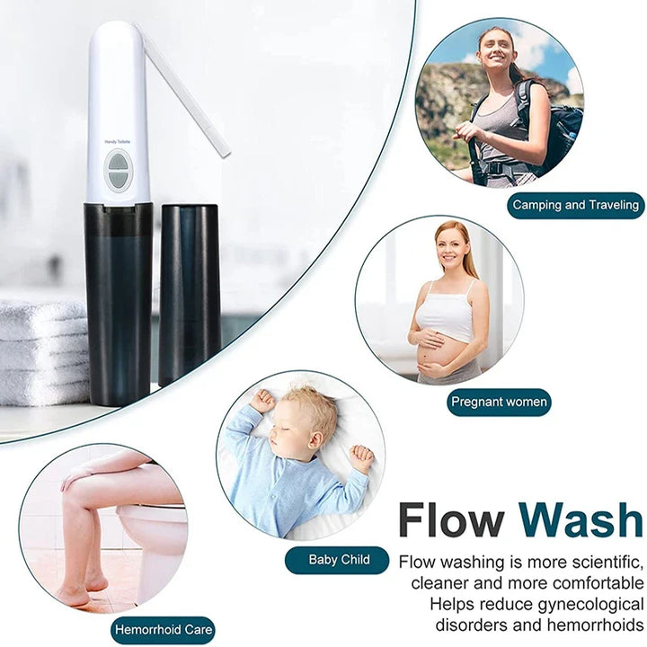 Praktisches Badzubehör: Wiederaufladbares tragbares Bidet für Damen. Must-have für Hygiene & Intimpflege.