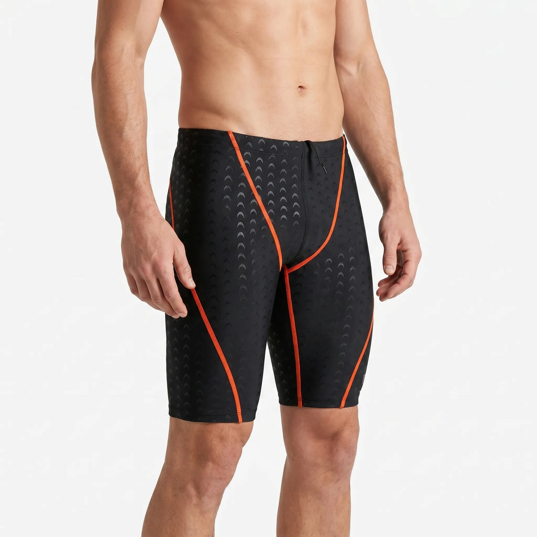 Herren Jammers in Rot, hochwertige Badehose für Schwimmtraining & Wettkampf, Sportbekleidung.