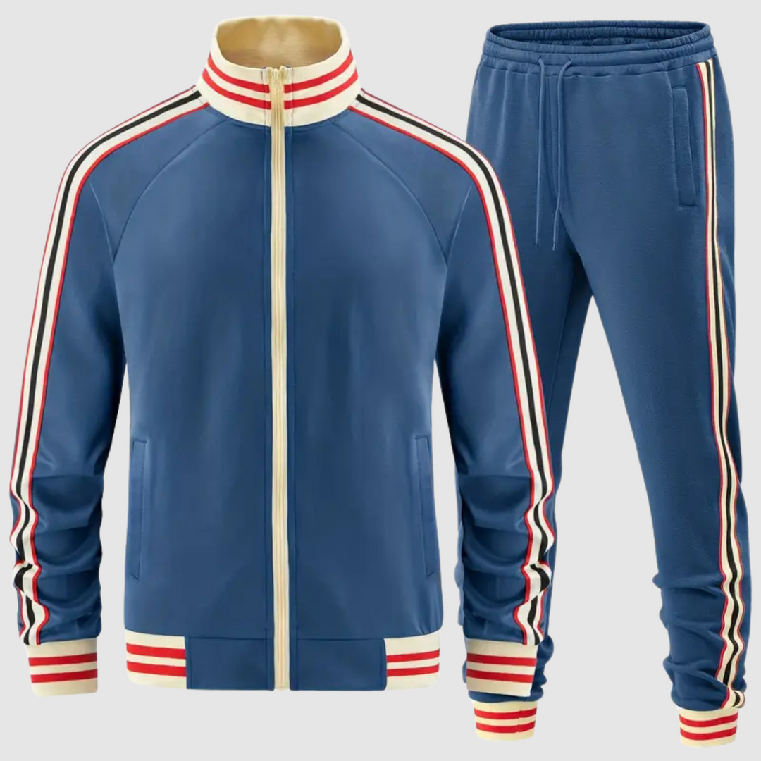 Bequemer zweiteiliger Herren Sportset, ideal als Jogging- oder Freizeitanzug für Männer.