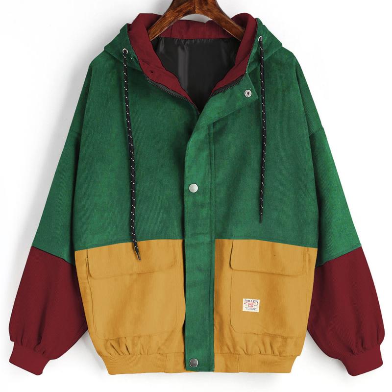 Damen Übergangsjacke mit Kapuze, warm & stilvoll, ideal für kühle Herbsttage. Reißverschluss-Freizeitjacke für Frauen.