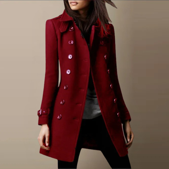 Elegante Damen Doppelreiher Übergangsjacke in klassischem Design. Perfekt für Herbst & Winter. Stilvolle Damenmode.