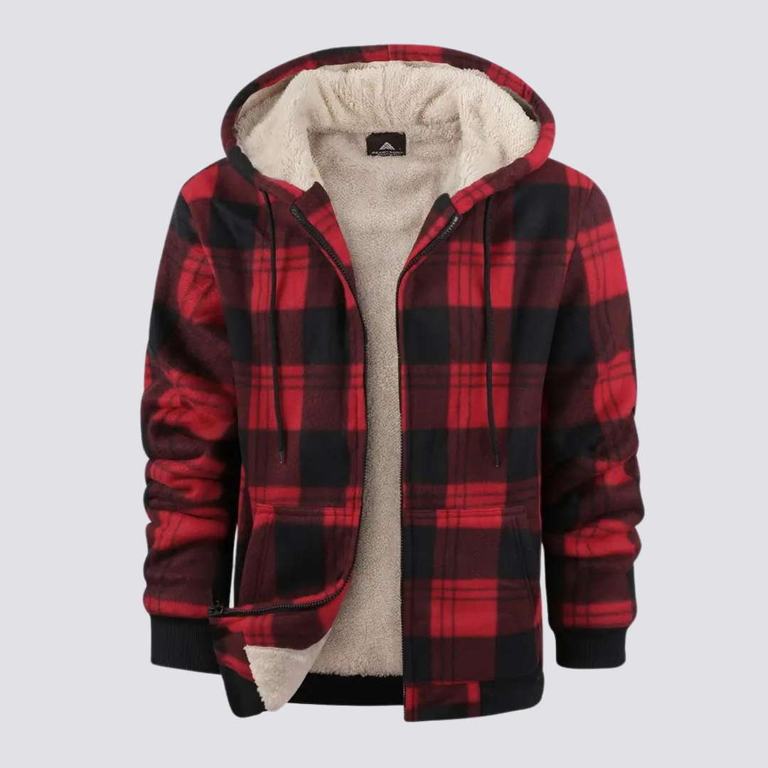Stilvolle Herren Übergangsjacke im Karo-Look. Ideal als lässige Oberbekleidung für Männer, perfekt für Frühling/Herbst.