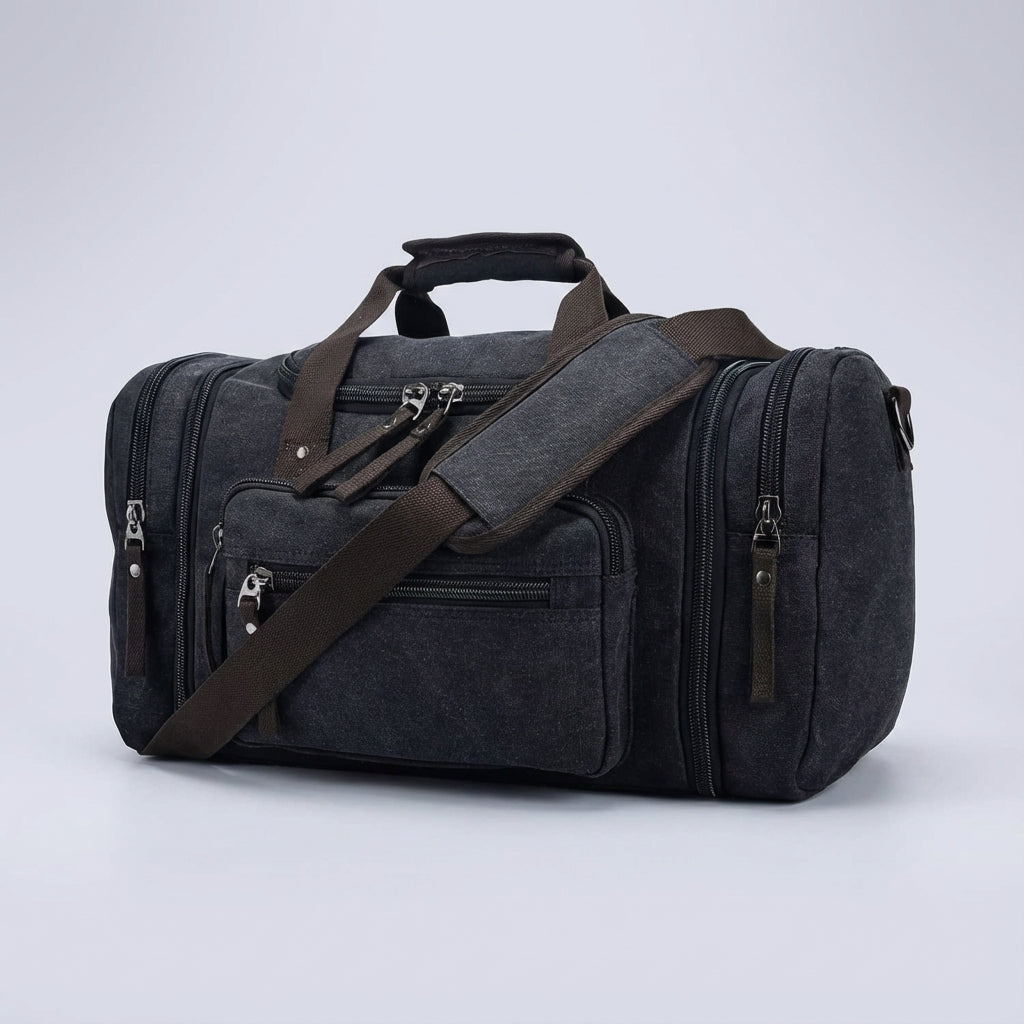 Große, erweiterbare Unisex Canvas-Reisetasche. Ideale Reisetasche für Wochenendtrips & als geräumiges Handgepäck.
