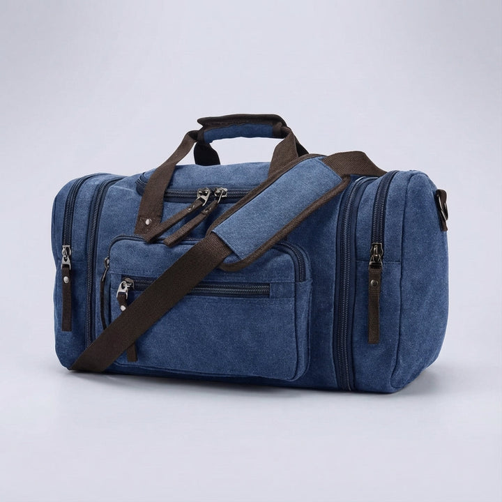 Strapazierfähige erweiterbare Canvas-Reisetasche. Perfekte Wochenendtasche, Sporttasche & Handgepäck für Herren & Damen.