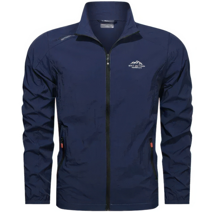 Herren Windjacke Stormer: bequeme, winddichte Outdoorjacke für Männer. Leichtgewichtiger Schutz bei Sommeraktivitäten.