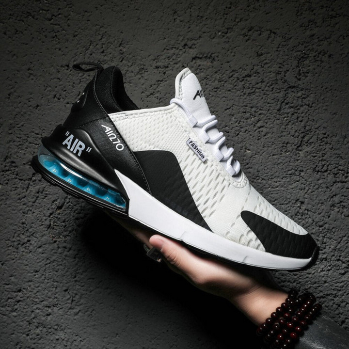 Nahaufnahme des atmungsaktiven Obermaterials der Unisex Sportschuhe Nova. Sportliche Sneaker mit Dämpfung.