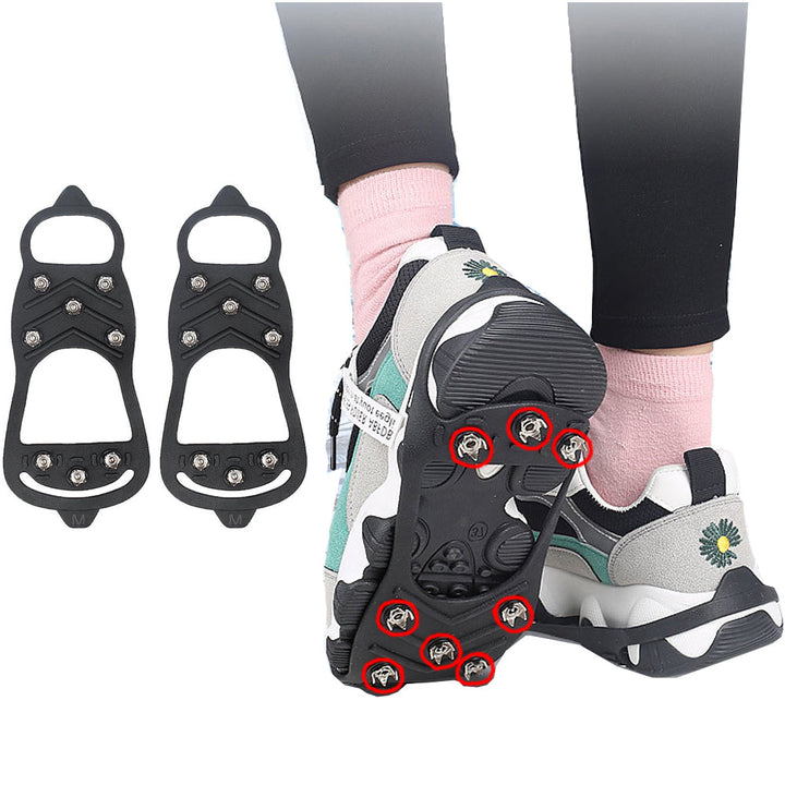 Unisex Schuhspikes für sicheren Halt auf Eis & Schnee. Rutschfeste Spikes erhöhen Griffigkeit beim Wandern.