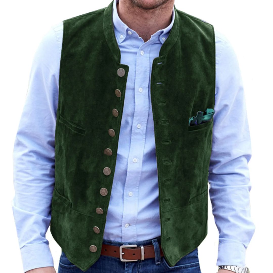 Herren Trachtenweste: Elegante Weste für den stilbewussten Mann bei traditionellen Festen.