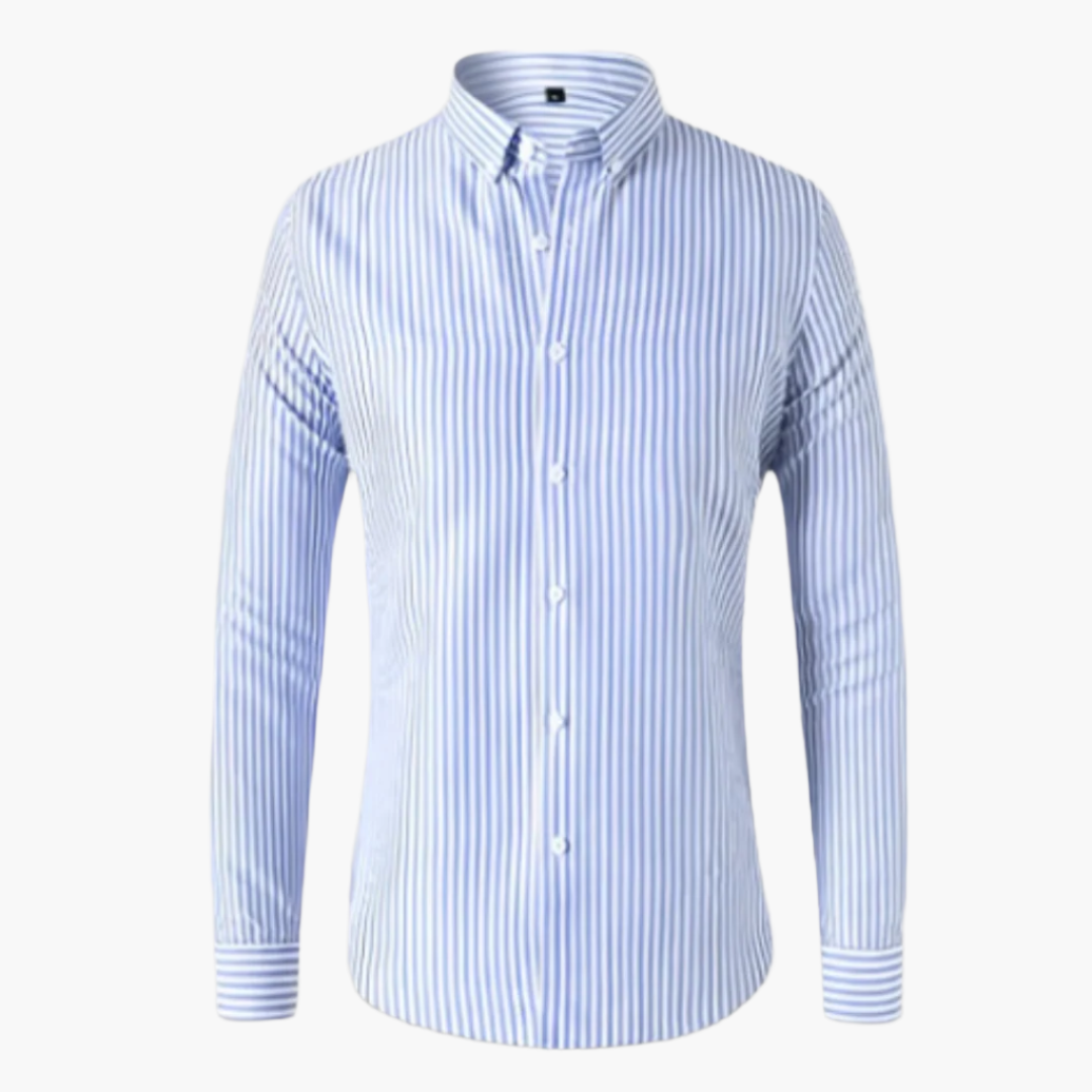 Elegantes Herren Business Streifenhemd im Slim Fit. Klassisches Langarmhemd für Büro & formelle Anlässe.