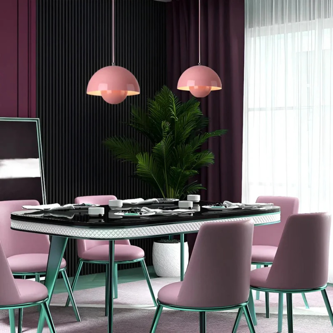 Moderne Pendelleuchte mit LED, nordischer Flair, für gemütliches Schlafzimmer.