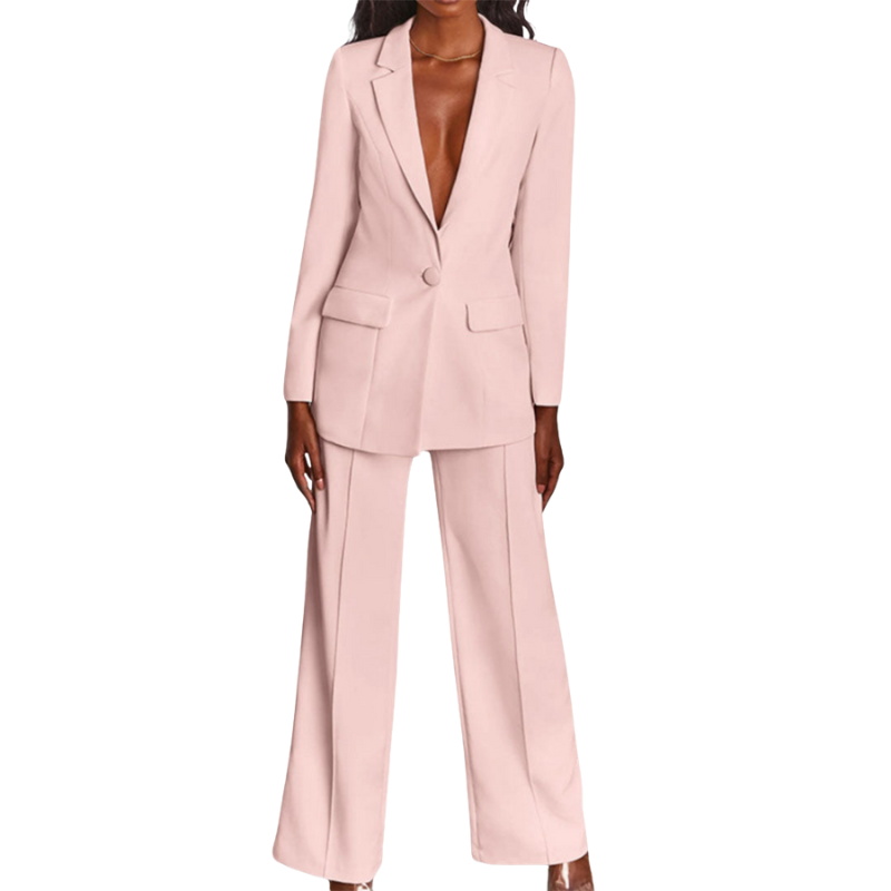Vielseitiges Damen-Outfit: Blazer & Hose in Olivegrün, für Büro, Events & stilvolle Freizeit.