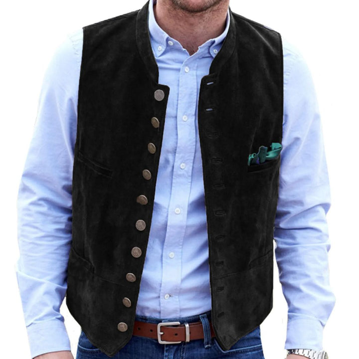 Traditionelle Herren Trachtenweste im bayrischen Landhausstil, ideal für stilvolle Herrenmode.