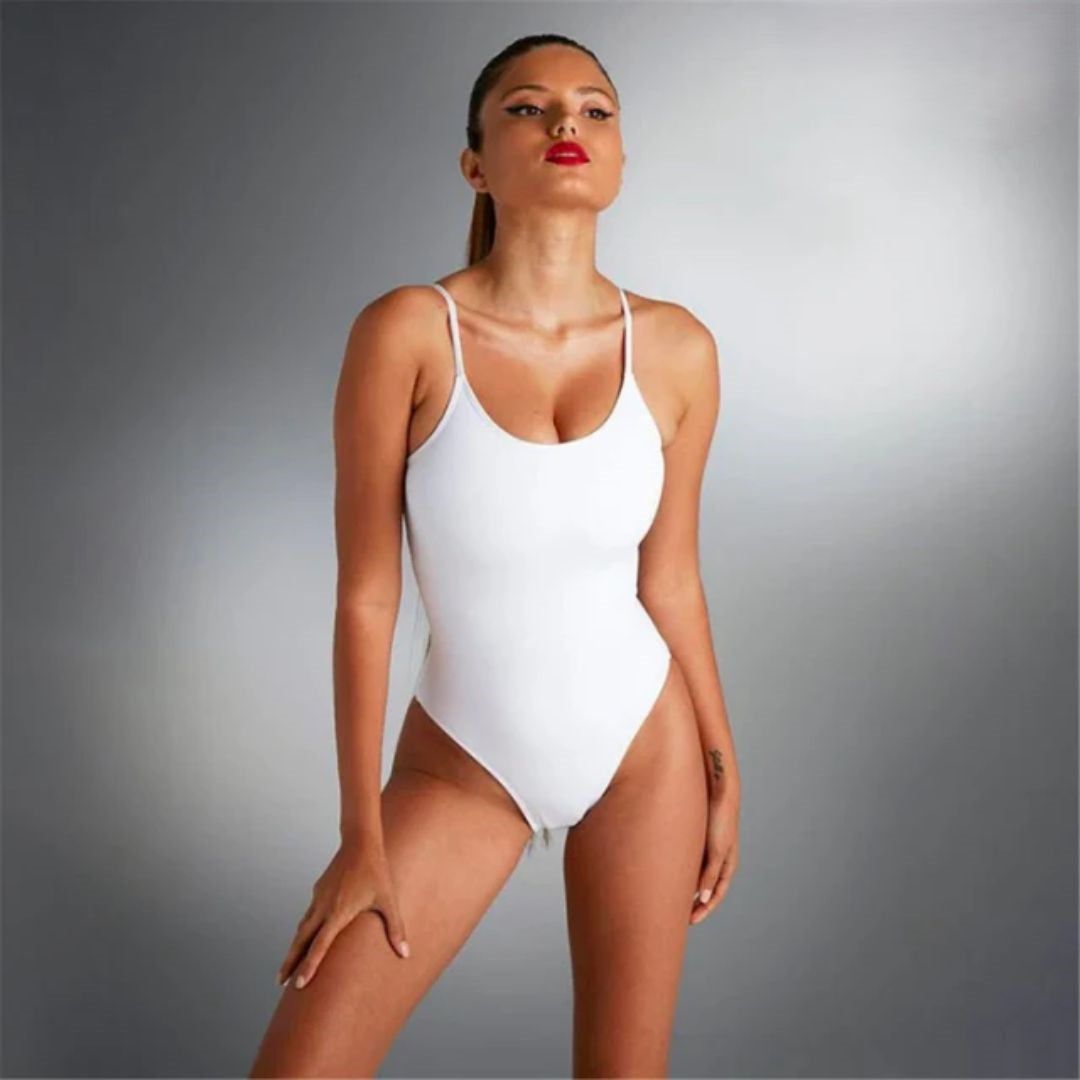 Figurbetonter Damen Neckholder-Korsett-Bikini, bequeme & stylische Bademode für den Sommerstrand.