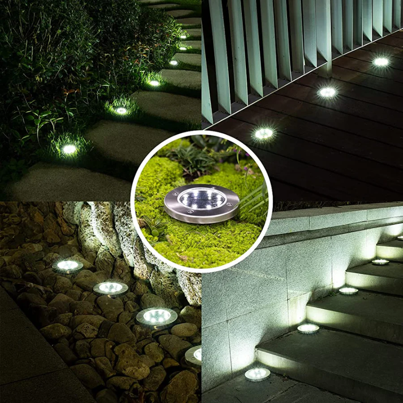 Wiederaufladbare Solar Gartenleuchte für Außenbereiche, LED, kabellos & wetterfest für nachhaltige Wegbeleuchtung.