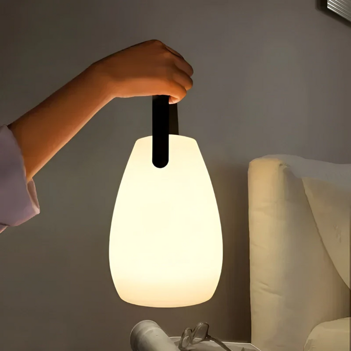 Dekorative kabellose LED Tischlampe als stilvolles Stimmungslicht für Wohnzimmer & Schlafzimmer.