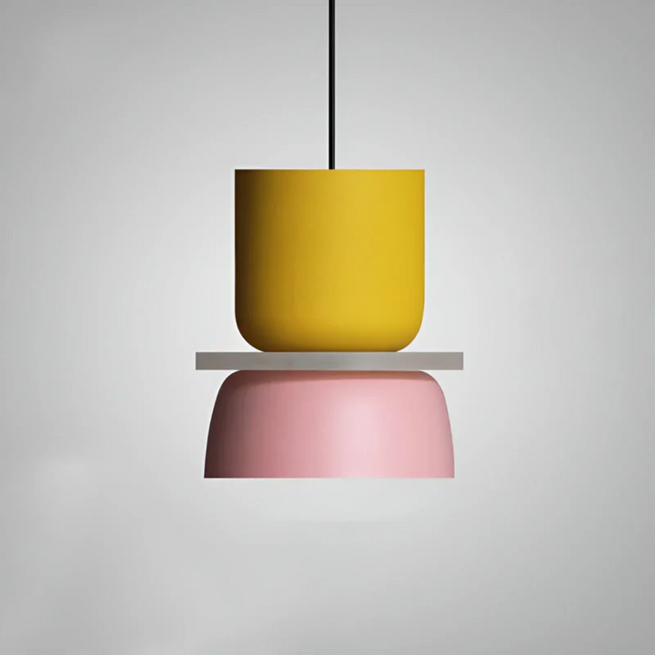 Moderne Hängelampe, bunte Macaron LED Pendelleuchte, stylische Innenbeleuchtung für Zuhause.