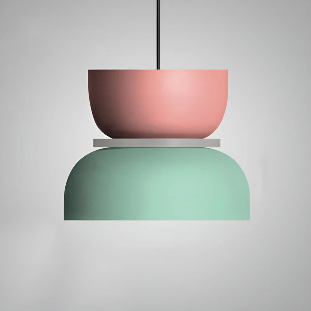 Elegante Macaron Esszimmerlampe, bunte LED Hängelampe, energieeffiziente Pendelleuchte.