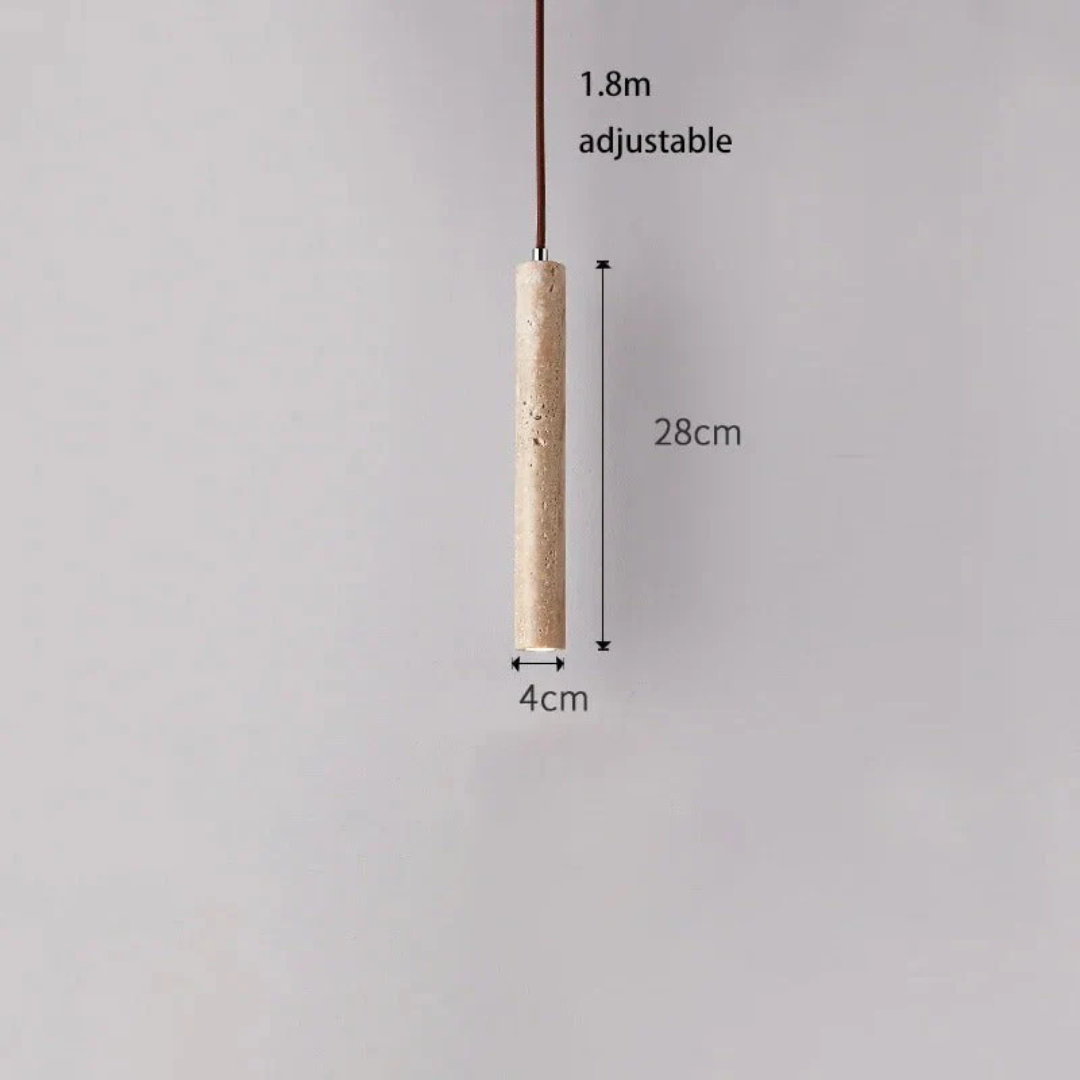 Moderner Travertin LED-Kronleuchter, Wabi-Sabi Design, als stilvolle Innenleuchte.