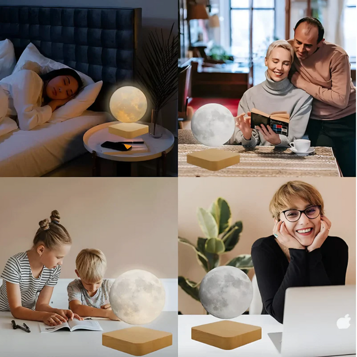 Faszinierende schwebende Mondlampe mit LED-Beleuchtung, Touch-Steuerung & magnetischer Levitation für einzigartige Deko.